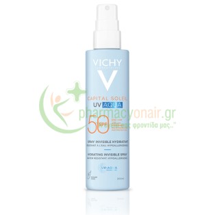 VICHY - Capital Soleil UV Aqua Hydrating Invisible Spray SPF50 200mL Αντιηλιακά Προσώπου