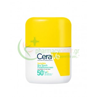 CERAVE - Invisible Dry Touch Fluid Sunscreen SPF50+ 50mL Αντιηλιακά Προσώπου