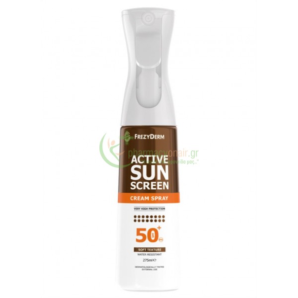 FREZYDERM - Active Sun Screen Cream Spray SPF50+ 275mL Αντιηλιακά Προσώπου