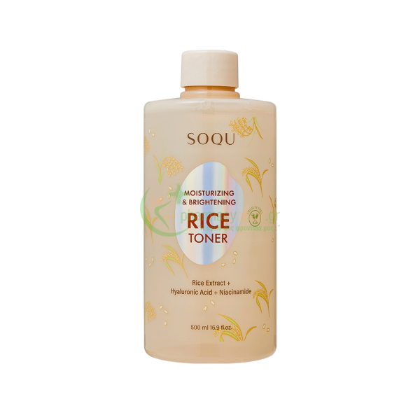 SOQU - Moisturizing & Brightening Rice Toner 500mL Ενυδάτωση - Λάμψη
