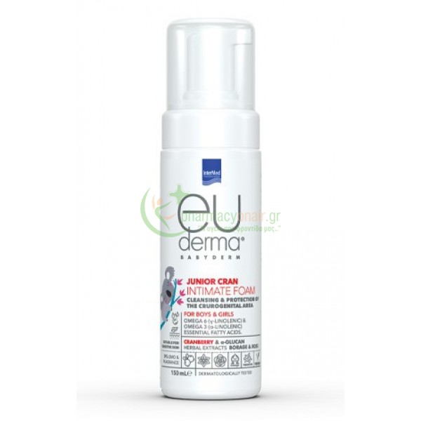 INTERMED - Euderma Babyderm Junior Cran Intimate Foam 150mL Καθαρισμός Ευαίσθητης Περιοχής