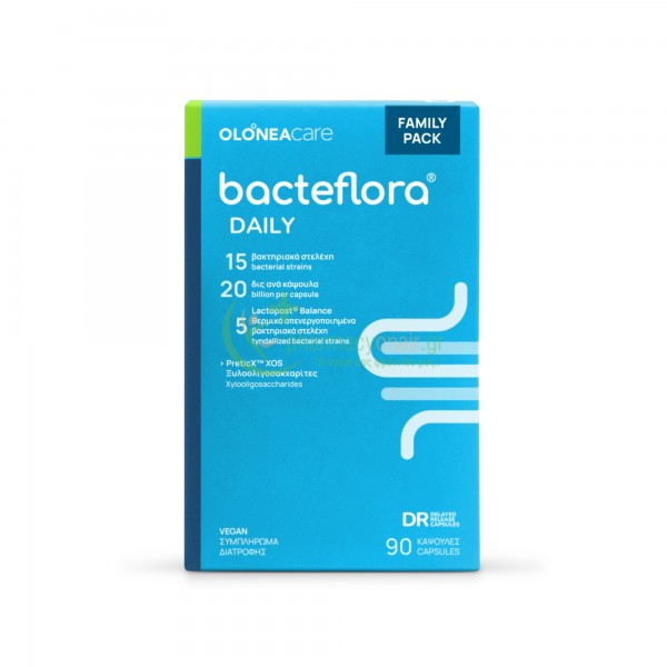 OLONEA - Bacteflora Daily Family Pack veg caps 90s Δυσκοιλιότητα OLONEA - Bacteflora Daily Family Pack veg caps 90s Δυσκοιλιότητα
