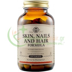 SOLGAR - Skin Nails and Hair Formula με Βιοτίνη tabs 120s