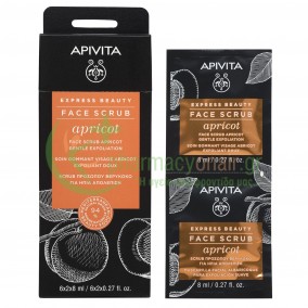 APIVITA - Express Beauty Gel Ήπιας Απολέπισης με Βερύκοκο 2x8mL
