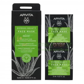 APIVITA - Express Beauty Μάσκα Ενυδάτωσης με Αλόη 2x8mL