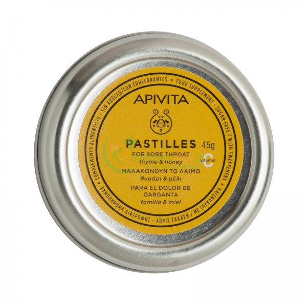 APIVITA - Παστίλιες με μέλι & θυμάρι 45gr Καραμέλες - Παστίλιες για το Λαιμό APIVITA - Παστίλιες με μέλι & θυμάρι 45gr Καραμέλες - Παστίλιες για το Λαιμό