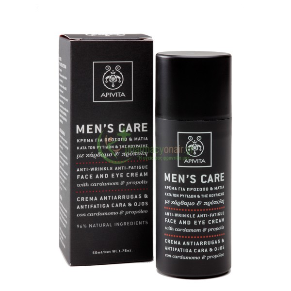 APIVITA - Men's Care Κρέμα για το Πρόσωπο & τα Μάτια Κατά των Ρυτίδων & της Κούρασης 50mL ΑΝΔΡΑΣ APIVITA - Men's Care Κρέμα για το Πρόσωπο & τα Μάτια Κατά των Ρυτίδων & της Κούρασης 50mL ΑΝΔΡΑΣ