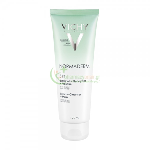 VICHY - Normaderm 3 in 1 Απολέπιση - Καθαρισμός - Μάσκα 125mL Καθαρισμός προσώπου - Ντεμακιγιάζ