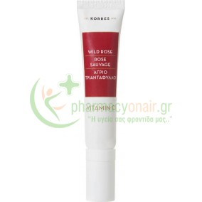 KORRES - Άγριο Τριαντάφυλλο Κρέμα Ματιών Vitamin C για Λάμψη, Πρώτες Ρυτίδες & Μαύρους Κύκλους 15mL