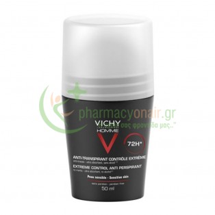 VICHY - Homme Αποσμητικό 72H Προστασία Roll-On 50mL Αποσμητικά