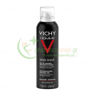 VICHY - Homme Gel Ξυρίσματος Κατά των Ερεθισμών 150mL Αφροί - Κρέμες - Gel Ξυρίσματος