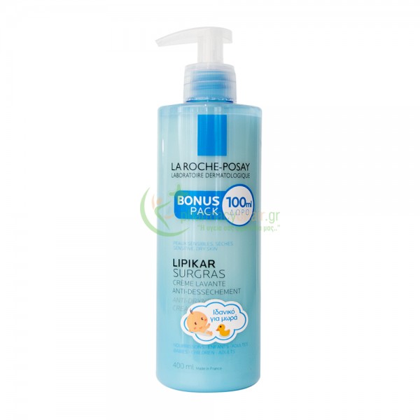 LA ROCHE POSAY - Lipikar Surgras Οικονομική Συσκευασία 400mL Αφρόλουτρα - Υγρά Καθαρισμού