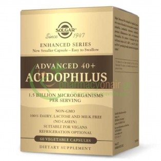 SOLGAR - Advanced 40+ Acidophilus veg caps 60s Δυσκοιλιότητα