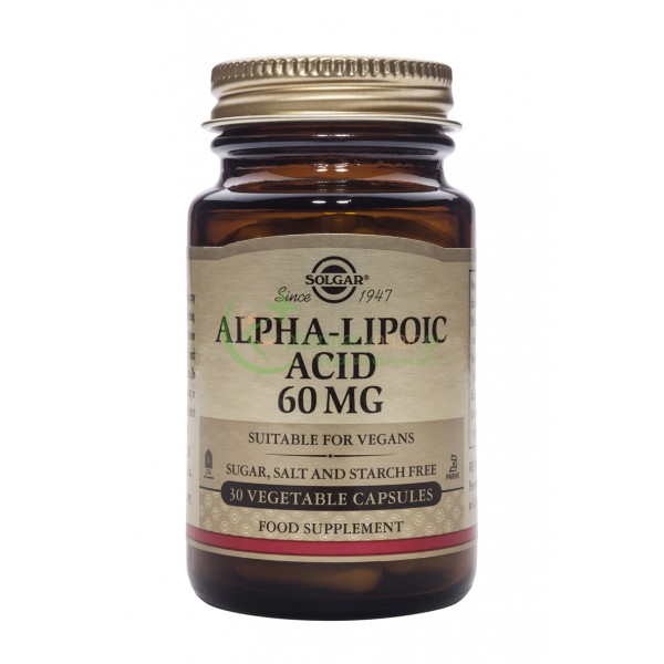 SOLGAR - Alpha Lipoic Acid 60mg veg caps 30s 