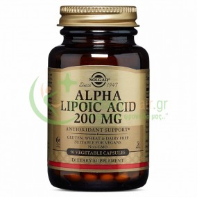 SOLGAR - Alpha Lipoic Acid 200mg veg caps 50s