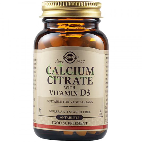 SOLGAR - Calcium Citrate with Vitamin D tabs 60s Μυϊκοί Πόνοι SOLGAR - Calcium Citrate with Vitamin D tabs 60s Μυϊκοί Πόνοι