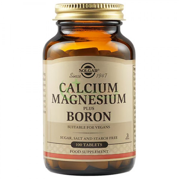 SOLGAR - Calcium Magnesium + Boron tabs 100s Εμμηνόπαυση