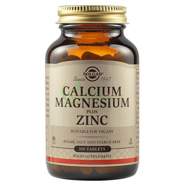 SOLGAR - Calcium Magnesium + Zinc tabs 100s Εμμηνόπαυση SOLGAR - Calcium Magnesium + Zinc tabs 100s Εμμηνόπαυση