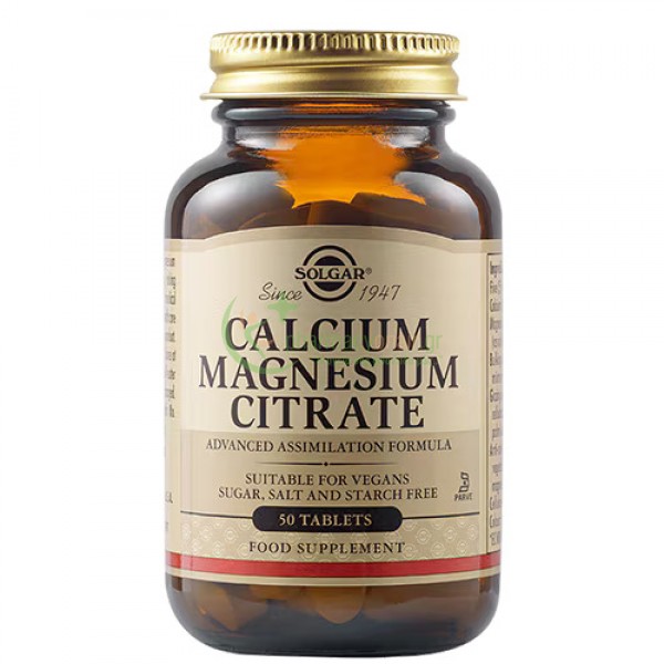 SOLGAR - Calcium Magnesium Citrate tabs 50s Μυϊκοί Πόνοι SOLGAR - Calcium Magnesium Citrate tabs 50s Μυϊκοί Πόνοι