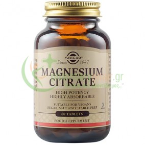 SOLGAR - Citrate Magnesium 200mg tabs 60s