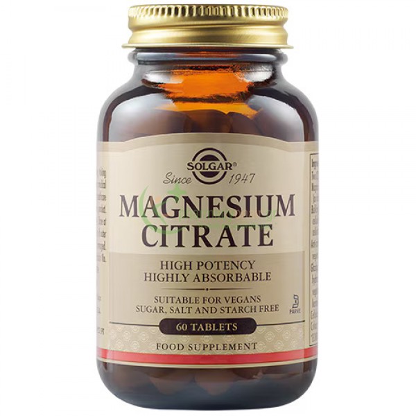 SOLGAR - Citrate Magnesium 200mg tabs 60s Μυϊκοί Πόνοι SOLGAR - Citrate Magnesium 200mg tabs 60s Μυϊκοί Πόνοι