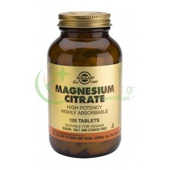 SOLGAR - Citrate Magnesium 200mg tabs 120s