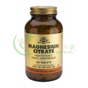 SOLGAR - Citrate Magnesium 200mg tabs 120s