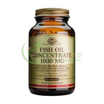 SOLGAR - Fish Oil Concentrate 1000mg softgels 60s