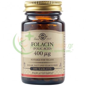 SOLGAR - Folic Acid 400μg tabs 100s