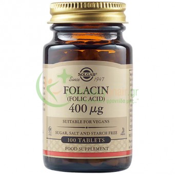 SOLGAR - Folic Acid 400μg tabs 100s