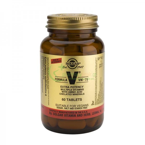SOLGAR - Formula VM 75 tabs 60s Ατονία - Κόπωση