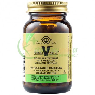 SOLGAR - Formula VM 75 veg caps 60s Ατονία - Κόπωση