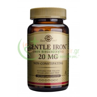 SOLGAR - Gentle Iron™ 20mg veg caps 180s SOLGAR - Gentle Iron™ 20mg veg caps 180s