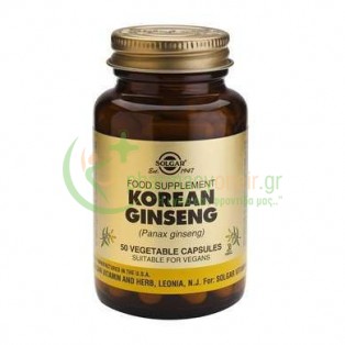 SOLGAR - Korean Ginseng veg caps 50s Άγχος