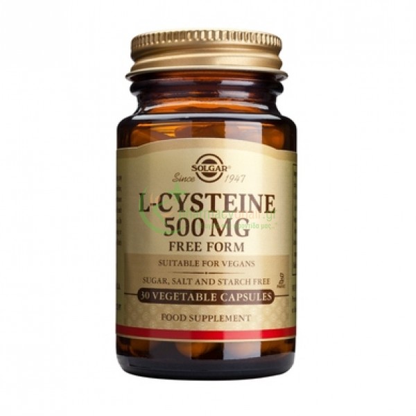 SOLGAR - L-Cysteine 500mg veg caps 30s ΓΥΝΑΙΚΑ