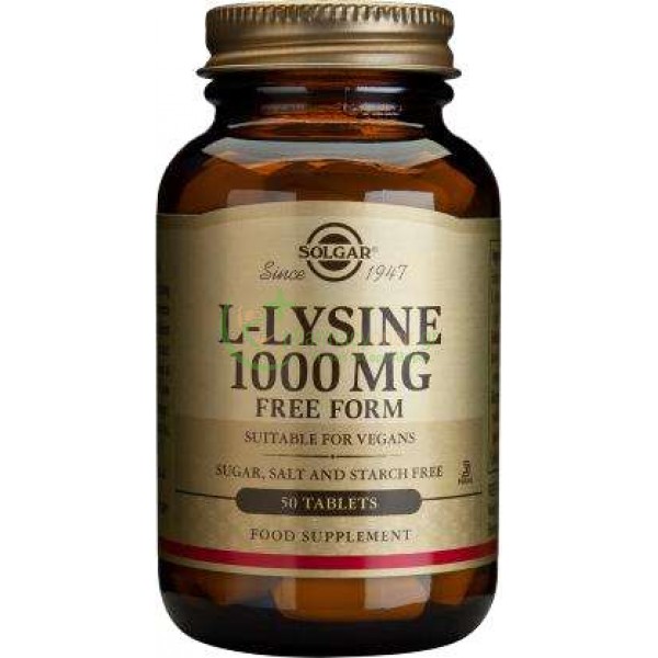 SOLGAR - L-Lysine 1000mg tabs 50s ΣΥΜΠΛΗΡΩΜΑΤΑ ΔΙΑΤΡΟΦΗΣ SOLGAR - L-Lysine 1000mg tabs 50s ΣΥΜΠΛΗΡΩΜΑΤΑ ΔΙΑΤΡΟΦΗΣ