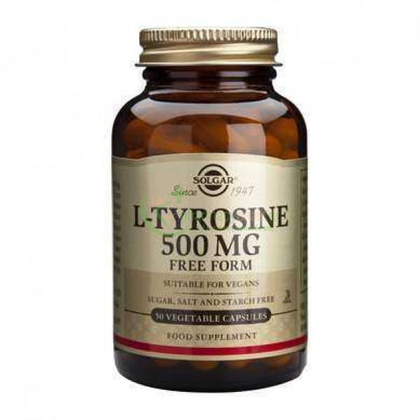 SOLGAR - L-Tyrosine 500mg veg caps 50s Μελαγχολία - Κατάθλιψη