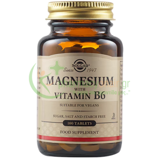 SOLGAR - Magnesium + Vitamin B6 tabs 100s