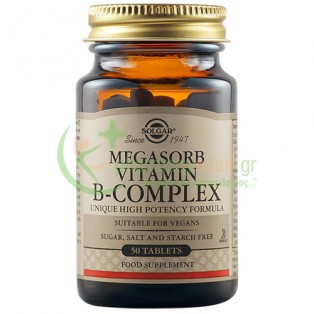 SOLGAR - Megasorb Vitamin B-Complex tabs 50s