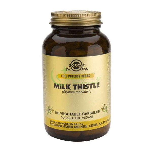 SOLGAR - Milk Thistle veg caps 100s Γαϊδουράγκαθο (Milk Thistle) SOLGAR - Milk Thistle veg caps 100s Γαϊδουράγκαθο (Milk Thistle)