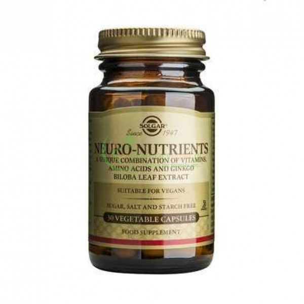 SOLGAR - Neuro Nutrients veg caps 30s Νοητική Υγεία - Ενίσχυση Μνήμης - Συγκέντρωση SOLGAR - Neuro Nutrients veg caps 30s Νοητική Υγεία - Ενίσχυση Μνήμης - Συγκέντρωση