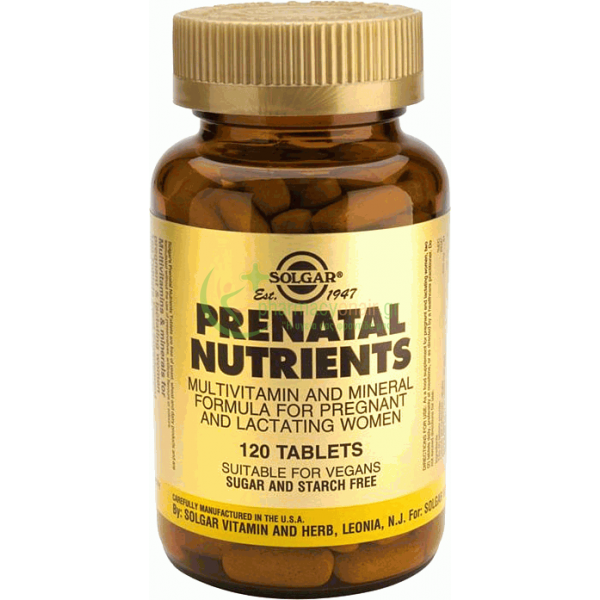 SOLGAR - Prenatal Nutrients tabs 120s Βιταμίνες για Έγκυες - Θηλάζουσες
