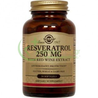 SOLGAR - Resveratrol 250mg softgels 30s
