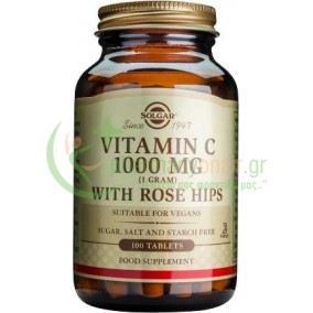 SOLGAR - Vitamin C 1000mg with Rose Hips tabs 100s
