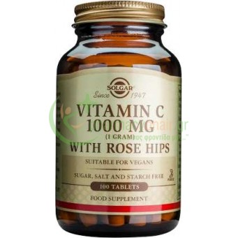 SOLGAR - Vitamin C 1000mg with Rose Hips tabs 100s