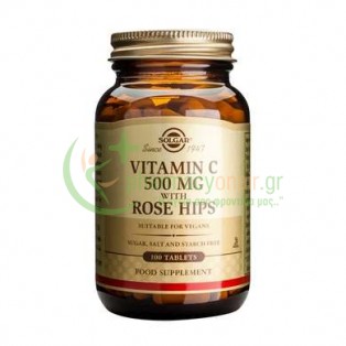 SOLGAR - Vitamin C 500mg with Rose Hips tabs 100s