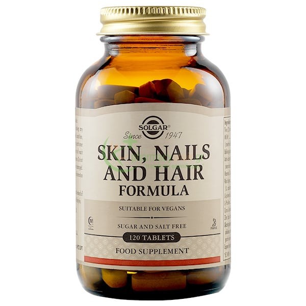SOLGAR - Skin, Nails and Hair Formula tabs 120s Αντιμετώπιση Τριχόπτωσης