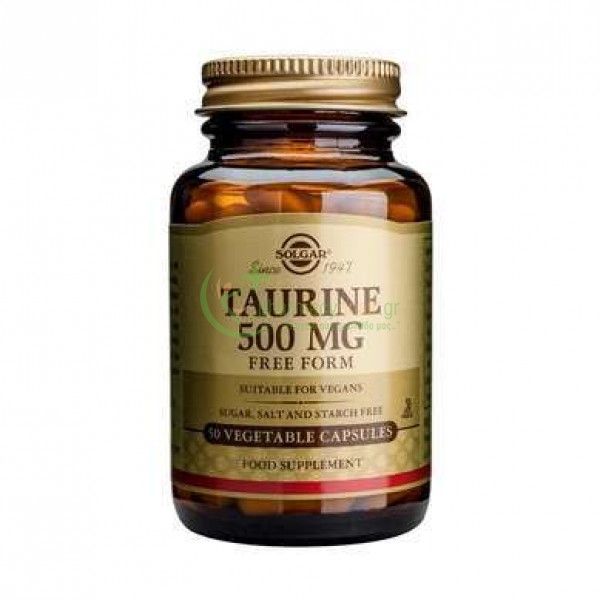 SOLGAR - Taurine 500mg veg caps 50s Χοληστερίνη - Λιπίδια SOLGAR - Taurine 500mg veg caps 50s Χοληστερίνη - Λιπίδια