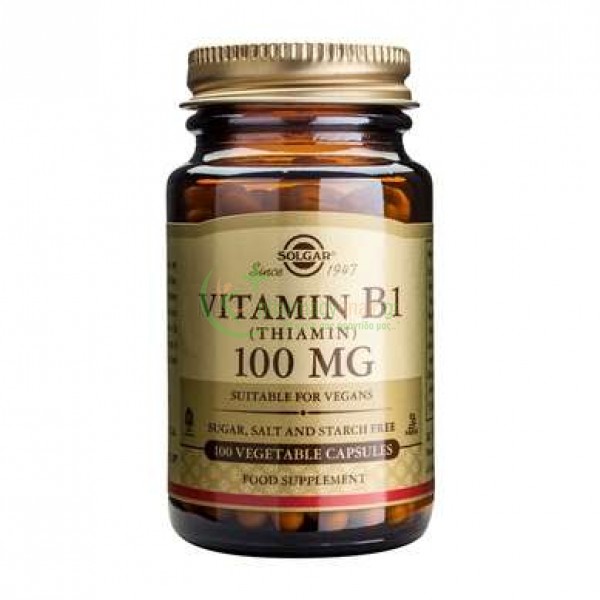 SOLGAR - Vitamin B-1 (Thiamin) 100mg veg caps 100s Εγκαύματα SOLGAR - Vitamin B-1 (Thiamin) 100mg veg caps 100s Εγκαύματα