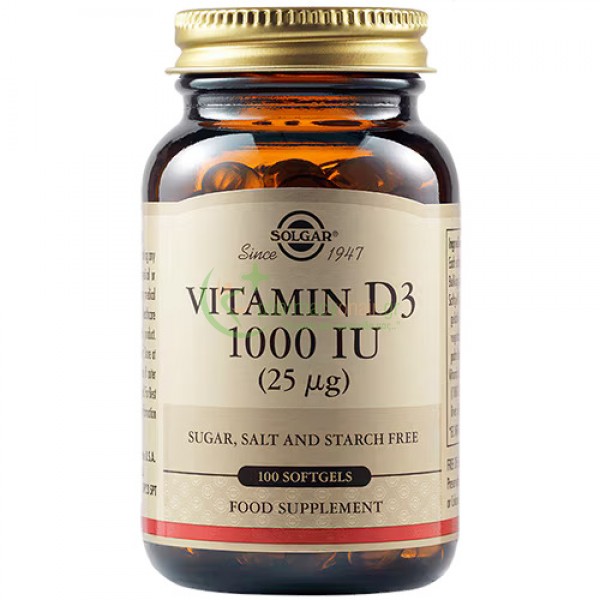 SOLGAR - Vitamin D-3 1000IU softgels 100s Ενίσχυση Άμυνας Οργανισμού SOLGAR - Vitamin D-3 1000IU softgels 100s Ενίσχυση Άμυνας Οργανισμού